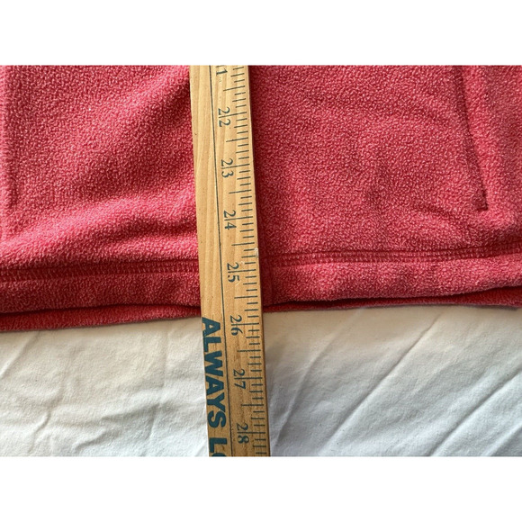 LL Bean Womens Lightweight Fleece Jacket, Pink Medium Reg Front Zip w/ Pockets - Picture 8 of 14